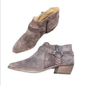Lucky Brand Enitha Brown Suede Bootie